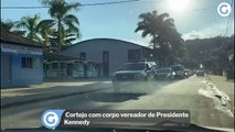 Cortejo com corpo vereador de Presidente Kennedy