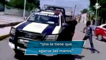 Hombre desarma y da golpiza a dos policías en Campeche