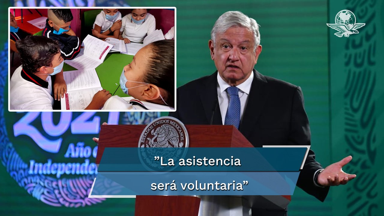 Pide AMLO apoyo a estados para regreso a clases presenciales