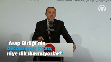 "Arap Birliği'nin dik durması lazım, niye dik durmuyorlar?"