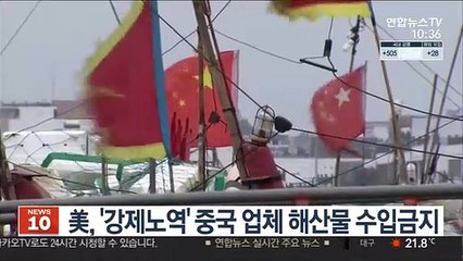 美, '강제노역' 중국 업체 해산물 수입금지