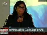 Vicepdta. Delcy Rodríguez asistió al acto conmemorativo por los 211 años de la Revolución de Mayo