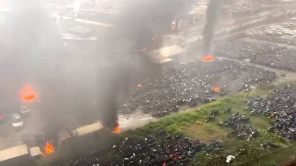 Los patios de Tránsito fueron el blanco de los vándalos en Popayán