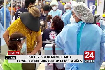 Covid-19: vacunación a personas entre 63 y 64 años inicia este lunes 31 de mayo