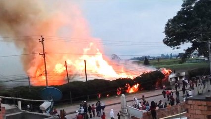 Subestación de Policía cerca de Facatativá fue quemada por vándalos