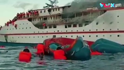 Kapal KM Karya Indah Terbakar, Ratusan Penumpang Panik