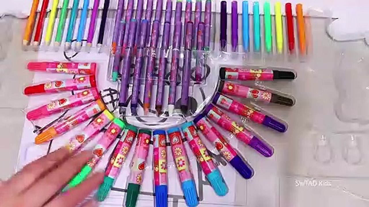 Peppa Pig Giant Coloring Toy Set ! Toys And Dolls Family Fun Activities