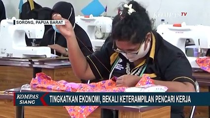 Potret Kegiatan di Kelas Keterampilan bagi Para Pencari Kerja di Sorong, Papua Barat