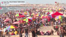 Gaza beaches packed as Israel-Hamas ceasefire holds