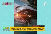 Fiesta covid en Cieneguilla: jóvenes celebran metiendo auto a piscina