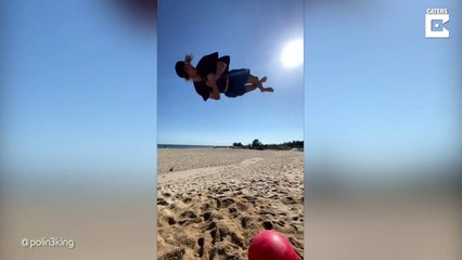 Man Performs Amazing Spins In The Air # AIR MAN