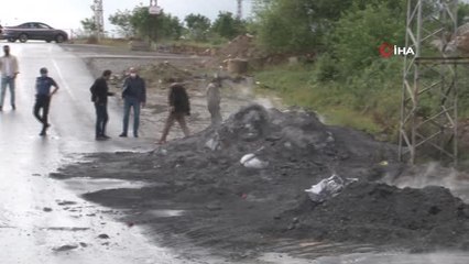 Başakşehir'de yol kenarına bırakılan kimyasal atığın üzeri toprakla örtüldü