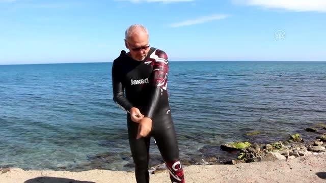 KASTAMONU - Guinness Rekorlar Kitabı'na girmek isteyen Türk sporcu, İnebolu'ya geldi