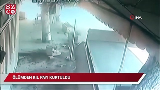 Ölümden kıl payı kurtuldu, o anlar kameraya yansıdı
