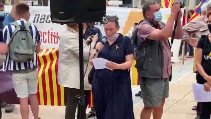 Lectura del manifest en defensa del català a Perpinyà
