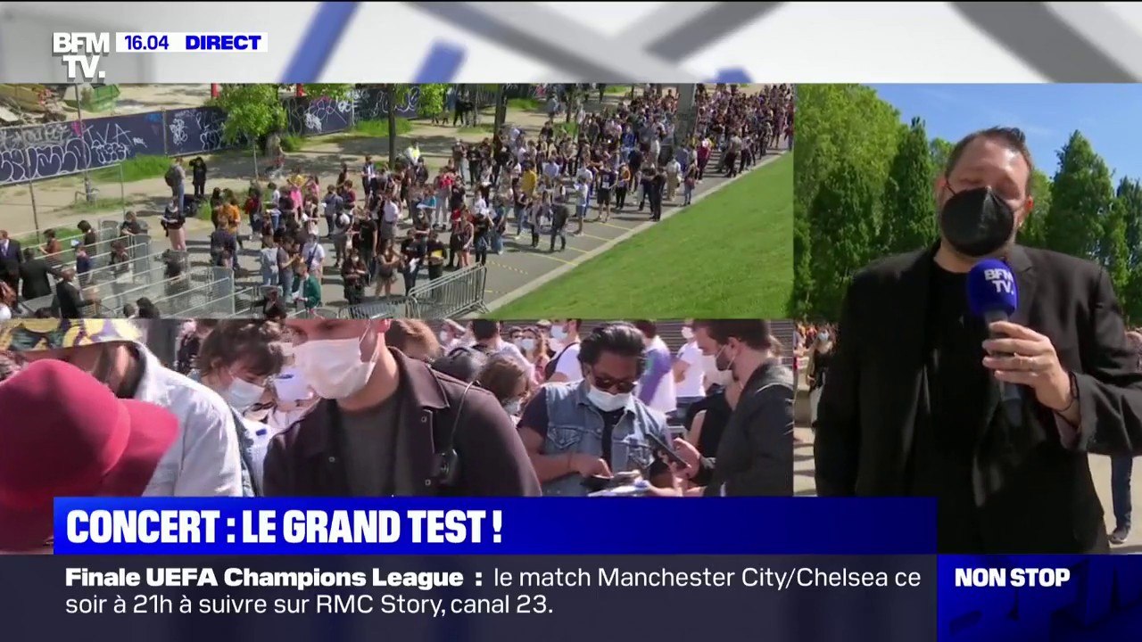 Concert-test d'Indochine: les 5000 spectateurs attendent l'ouverture des portes