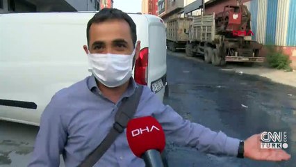 Esenyurt sokakları atık kimyasal suyla kirlendi
