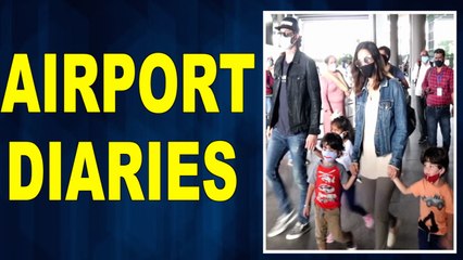 Sunny Leone snapped at the airport with her family