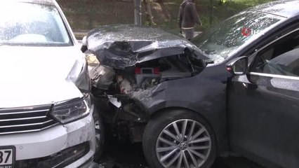Son dakika: Küçükçekmece'de zincirleme kaza: 1 ağır yaralı