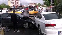 Küçükçekmece'de zincirleme kaza: 1 ağır yaralı