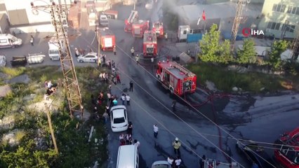Arnavutköy’de kumaş fabrikasında korkutan yangın