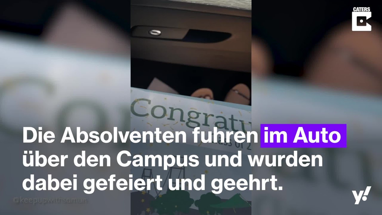 Wegen Corona: Studenten feiern ihren Abschluss im Autokorso