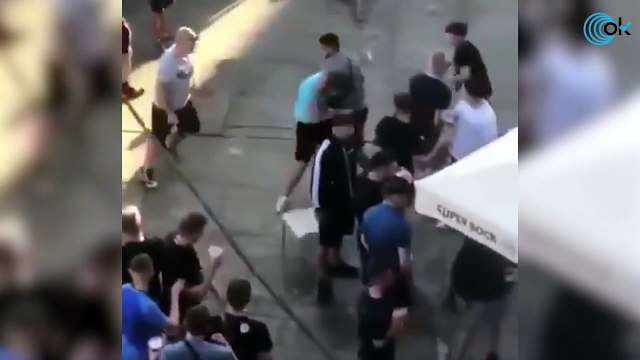 Brutales peleas entre los hooligans del Manchester City y del Chelsea antes de la final de la Champions