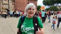 Dolors Sabater participa en la manifestació a Perpinyà en defensa de la immersió lingüística/ Dolors Sabater