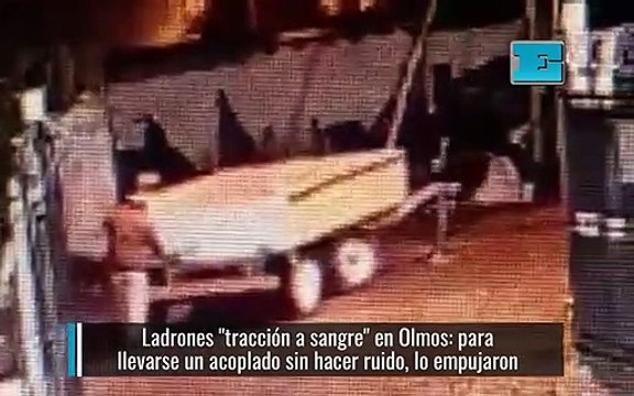 Ladrones tracción a sangre en Olmos: para llevarse un acoplado sin hacer ruido, lo empujaron
