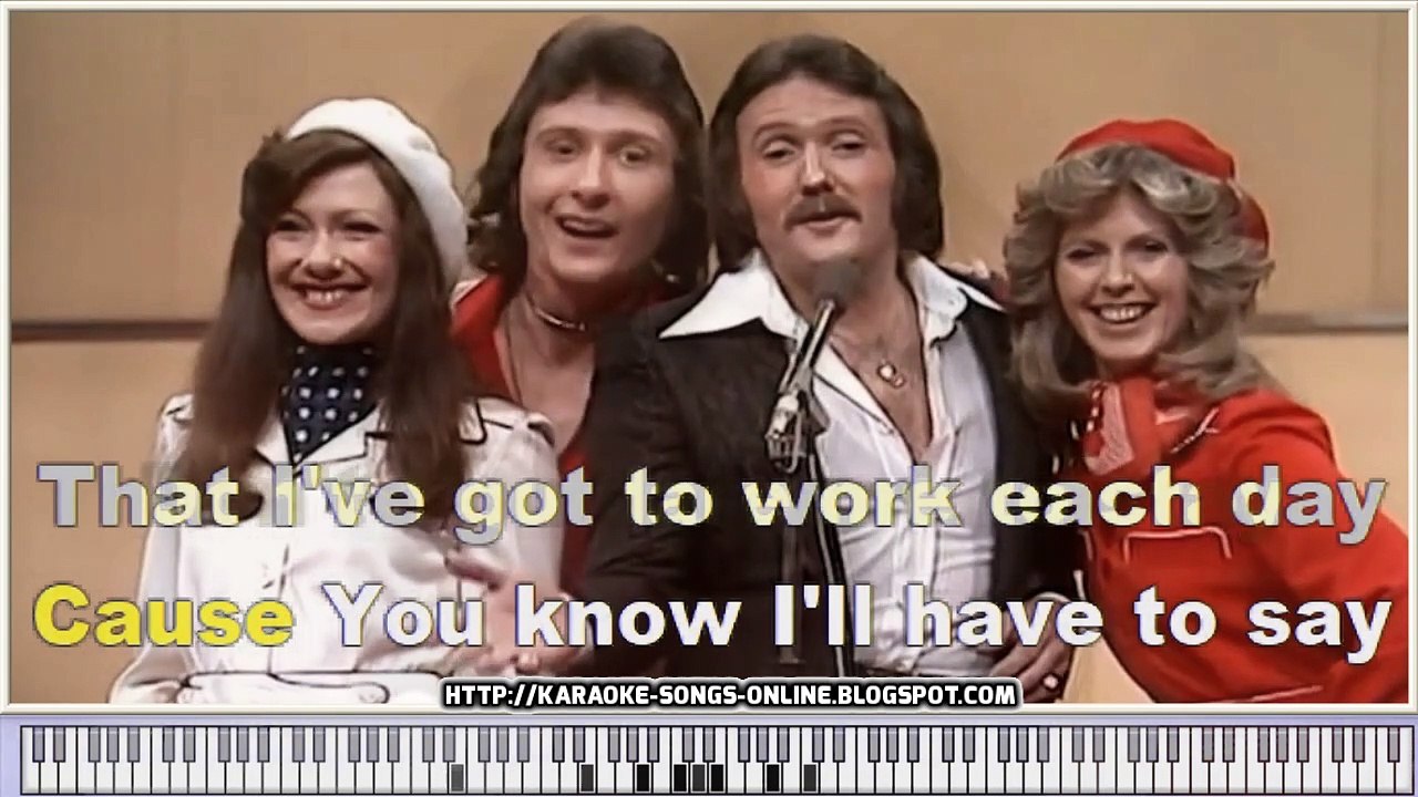 Brotherhood Of Man - Save Your Kisses For Me- karaoke songs online with lyrics on the screen and piano.