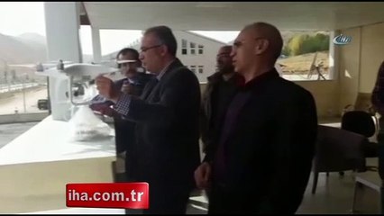 Koruculara drone ile tatlı ikram edildi