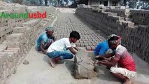 Traditional clay Bricks making 5