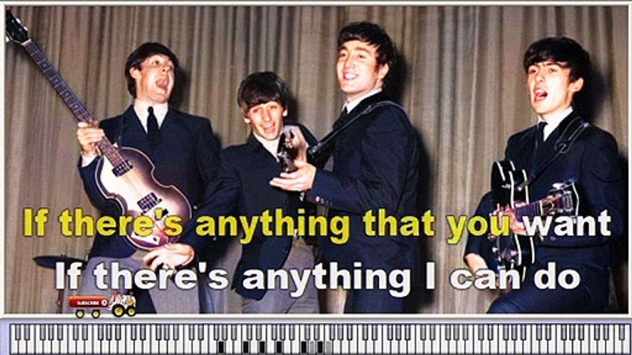 The Beatles - From Me To You- Free karaoke song online, lyrics on the screen & chords  & piano
