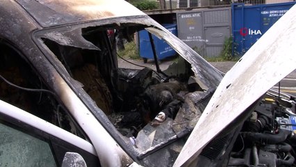 Otomobili gözleri önünde alev topuna döndü