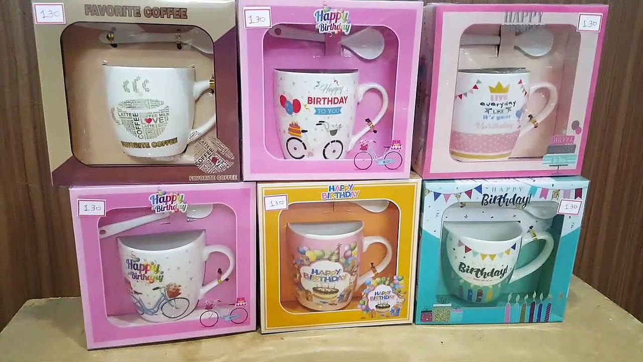 Unboxing and Review of Cute small size birthday coffee tea mug with spoon