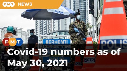 Covid-19 numbers as of May 30, 2021
