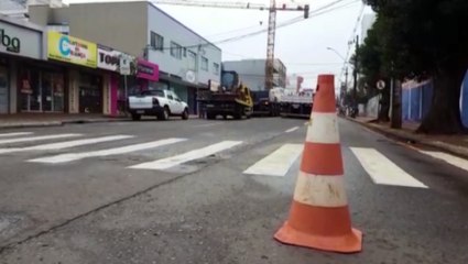 Trecho da Rua Rio Grande do Sul está interditado neste domingo (30)