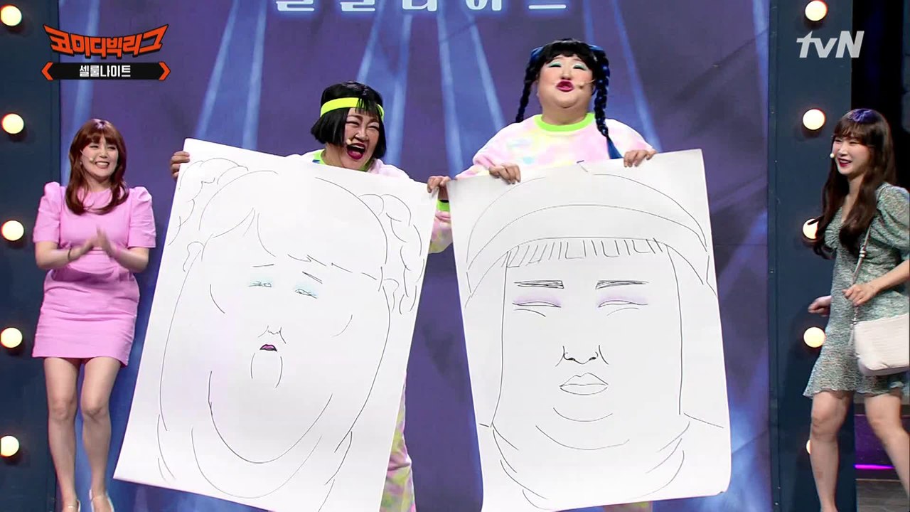 홍윤화&이국주 캐리커쳐ㅋㅋㅋ 증명사진 새로 찍었어요?