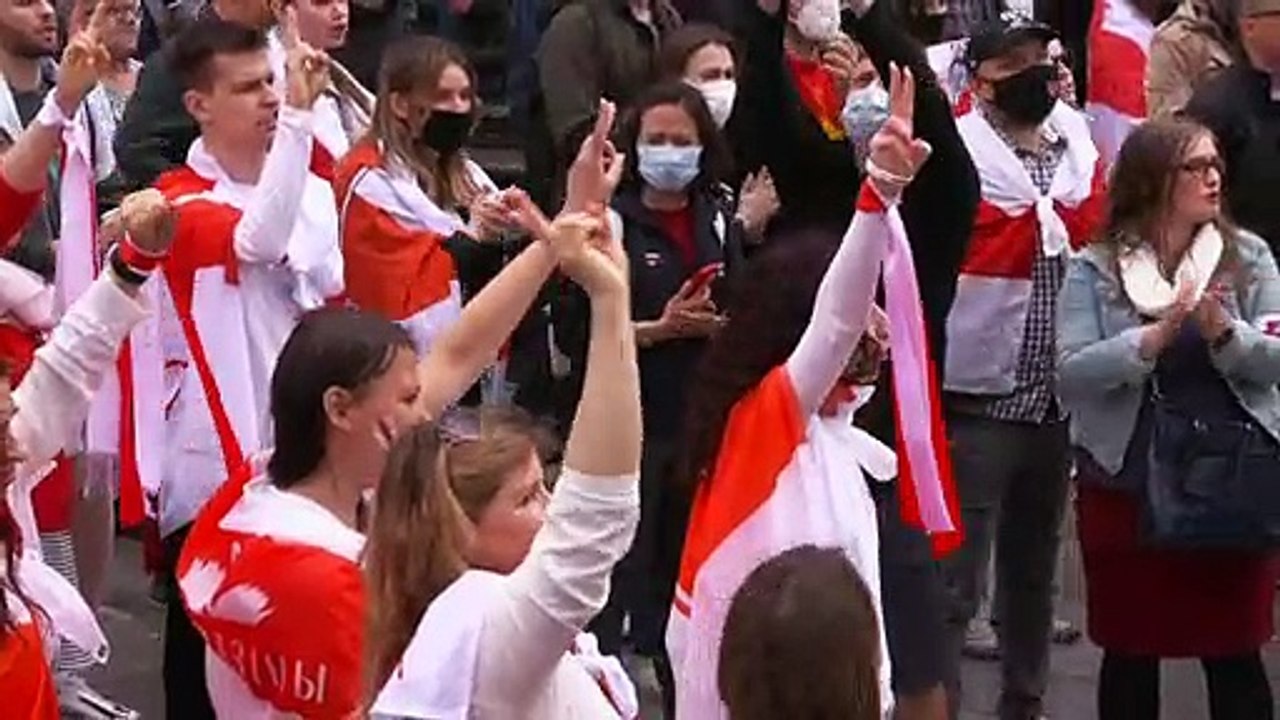 Proteste gegen Lukaschenko in Warschau und Vilnius