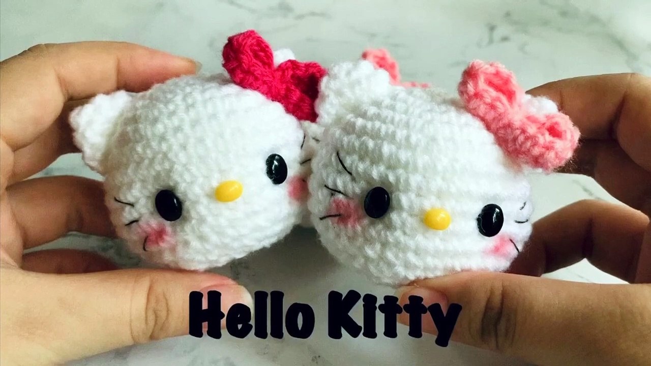 Hello Kitty Crochet Doll For Beginners Amigurumi Doll Hello Kitty Doll Keychain