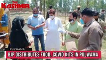 BJP distributes food, Covid kits in Pulwama