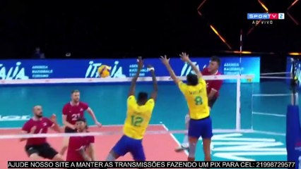 2º Set - Brasil x Canadá - Liga das Nações Vôlei masculino - 30/05/2021