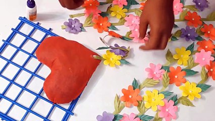 Diy Paper Wallmate/Wall Hanging Craft Idea/Origami Flower Home Decor/Handmade Paper Flowers Wall Art