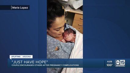 Couple encourages others after pregnancy complications