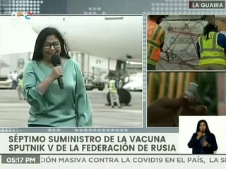 Download Video: Vicepdta. Delcy Rodríguez recibió 500 mil nuevas vacunas de la Federación Rusa