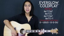 Everglow Coldplay Guitar Lesson Tutorial Acoustic