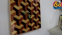 اصنع بنفسك وبطريقة سهلة كالمحترفين ساعة حائط خشبية بخامات بسيط