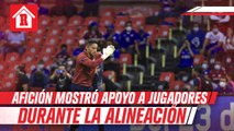 Afición de Cruz Azul mostró su apoyo a los jugadores en alineación
