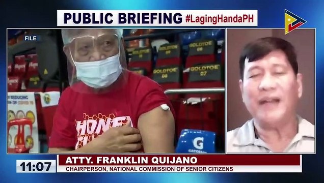 Pagpayag na palabasin na ang mga bakunadong senior citizen, isinusulong ng NCSC; Panukalang magdagdag sa social pension ng indigent senior citizens, isinusulong sa Senado