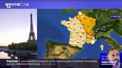 Un ciel bleu pour une journée chaude et ensoleillée ce lundi